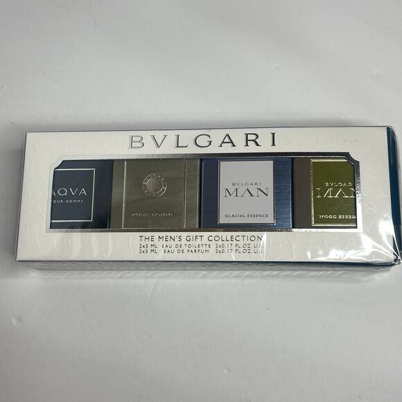 BVLAGRI Men 4 Pc Travel Gift Set Aqva, Glacial Essence, Wood Essence, Pour Homme - Picture 6 of 6